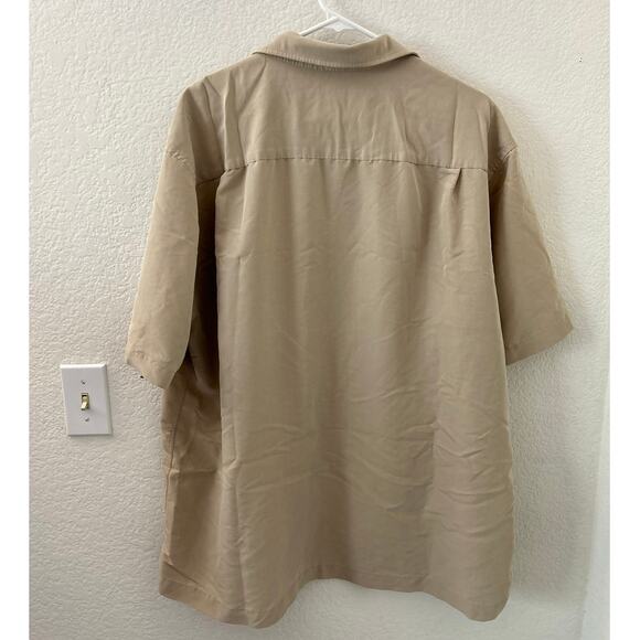 Bundle Alfani Button Down Short Sleeve Blue Beige Relaxed Fit Mens Shirt Size XL - Picture 3 of 8